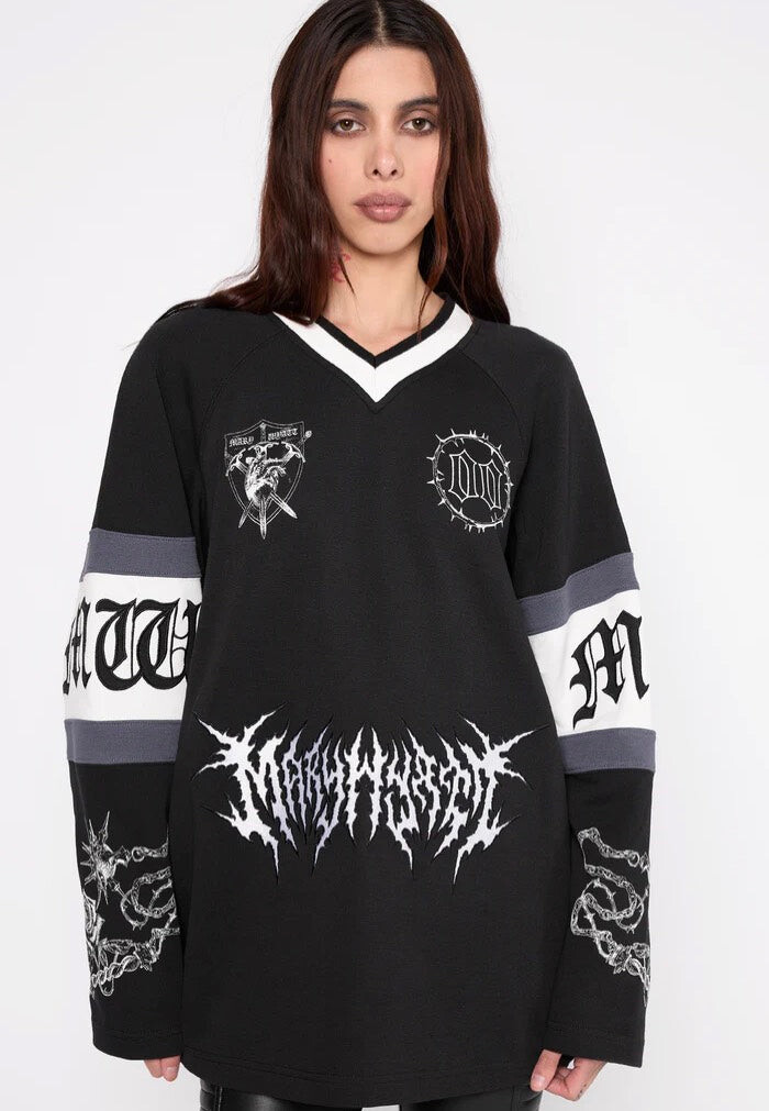 Mary Wyatt - Destroy Oversized Hockey Black - Jersey - black - L - 65% Cotton, 35% Polyester