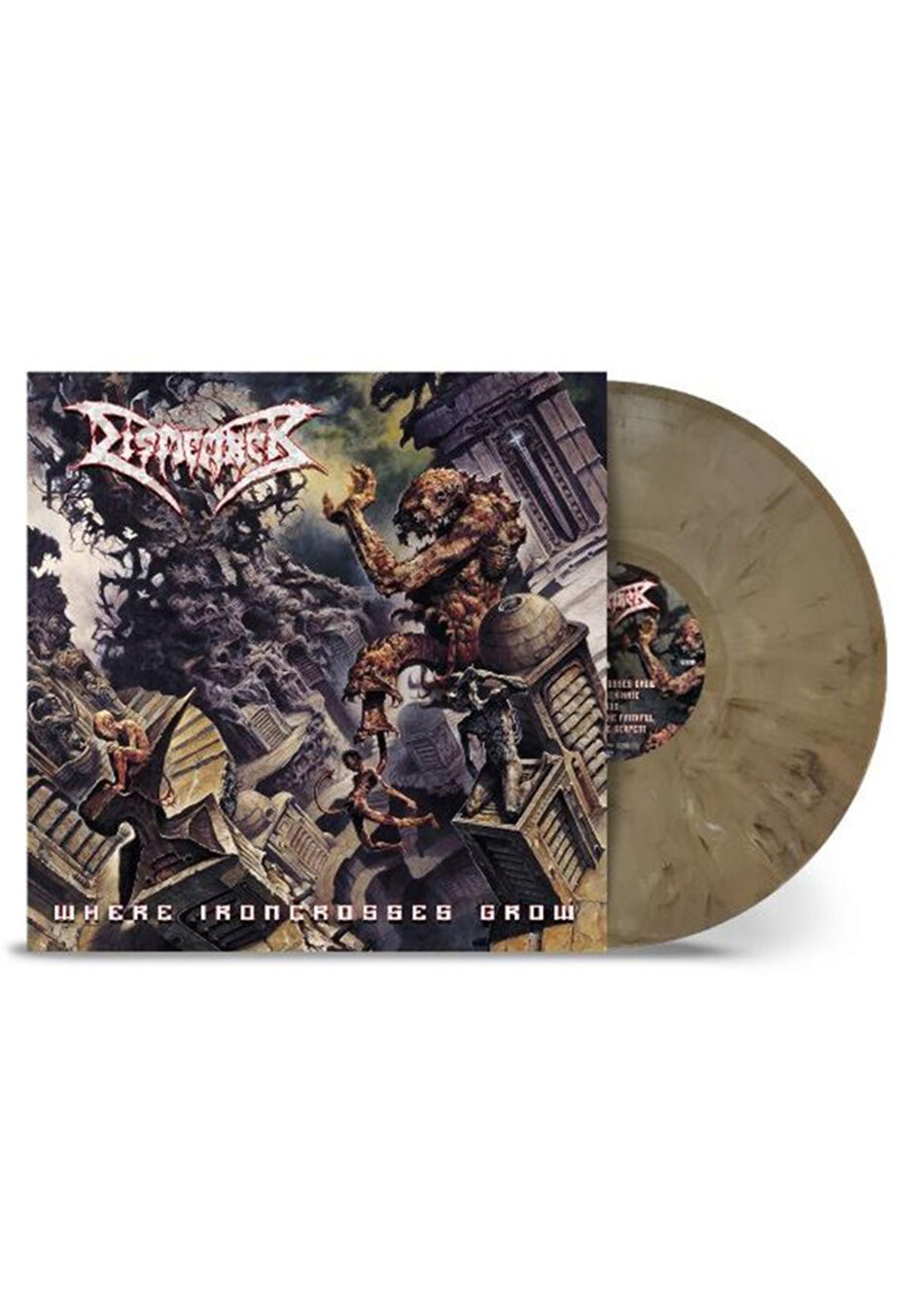 DISMEMBER - Where Iron Crosses Grow Sand - Marbled Vinyl