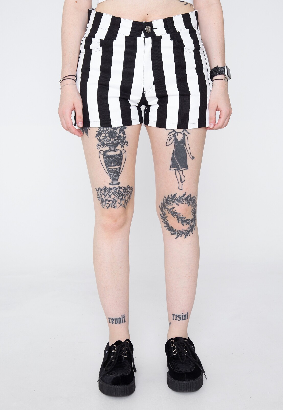Heartless - Stay Weird Black/White - Shorts - black - W34 - 98% Cotton, 2% Elastane