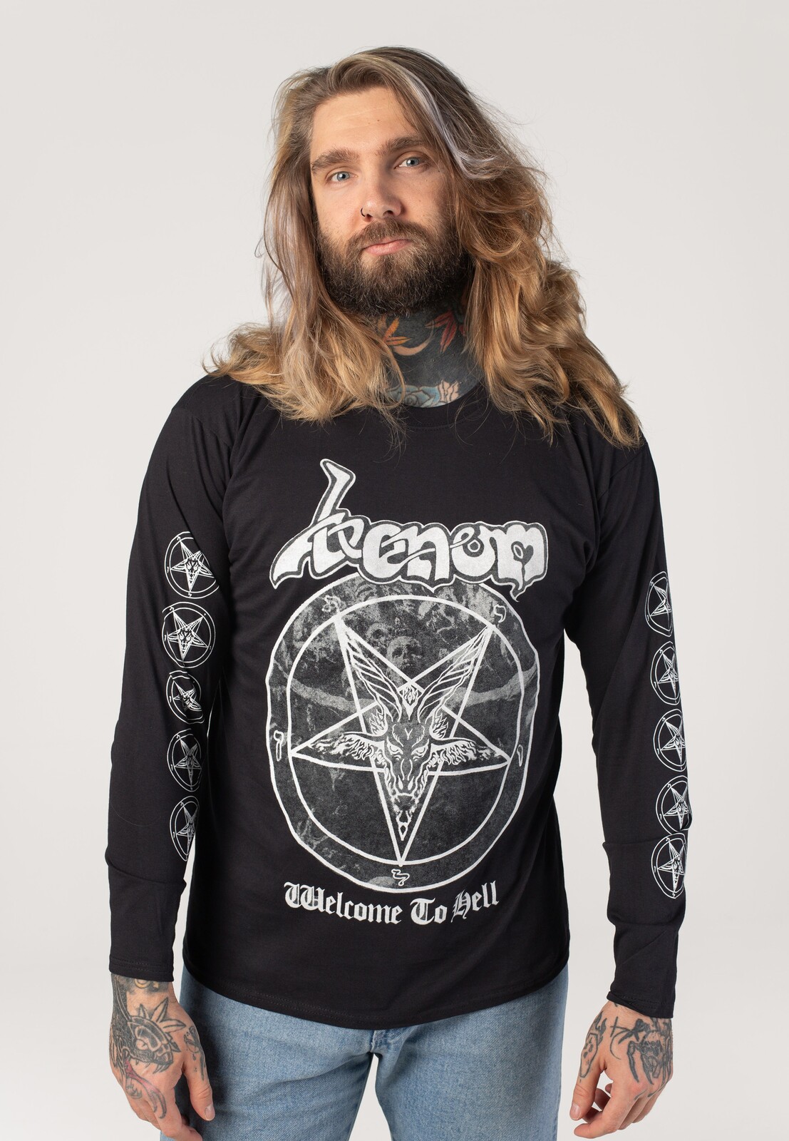 Venom - Welcome To Hell - Longsleeve - black - L - 100% Cotton