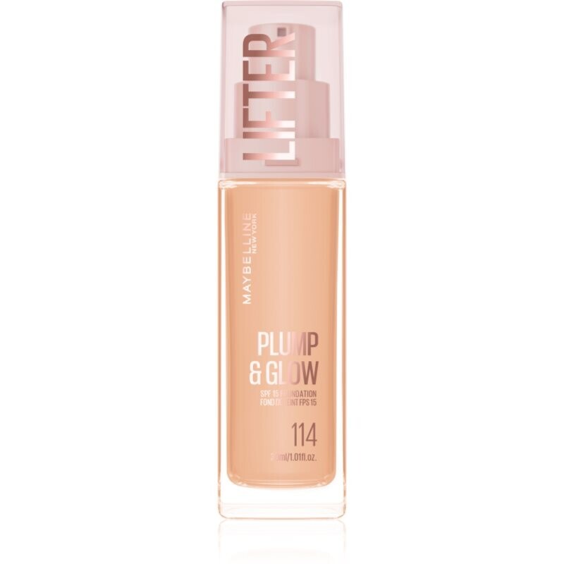 MAYBELLINE NEW YORK Lifter Plump & Glow brightening foundation for a natural look shade 114 30 ml