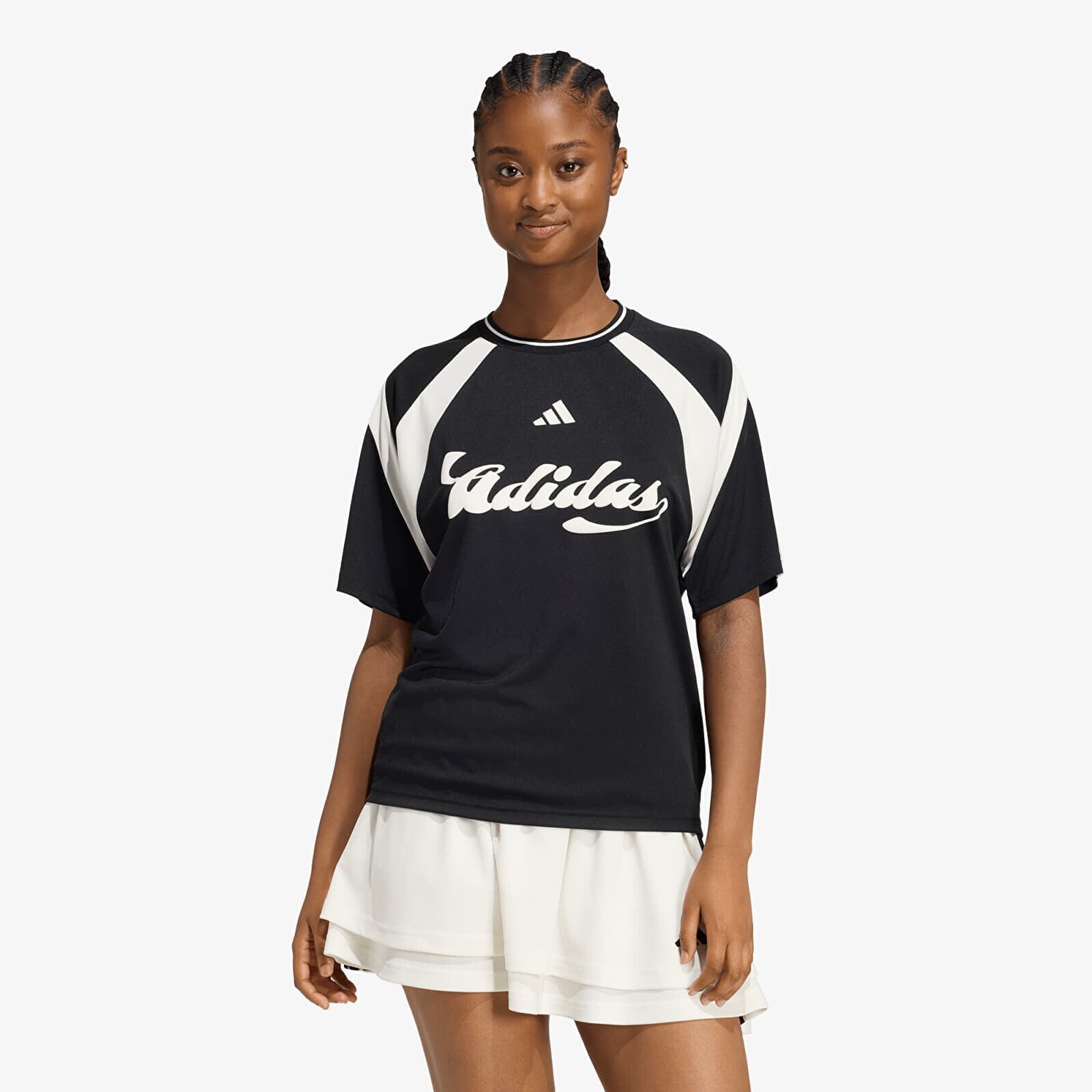 T-shirt adidas W Her Tee Black/ Off White/ White M