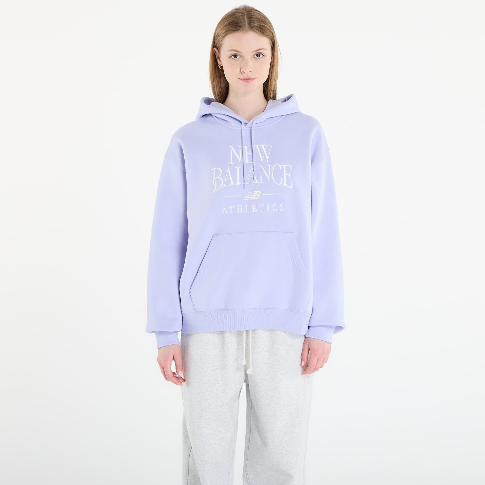 Sweatshirt New Balance Linear Heritage Fleece Hoodie Daybreak L