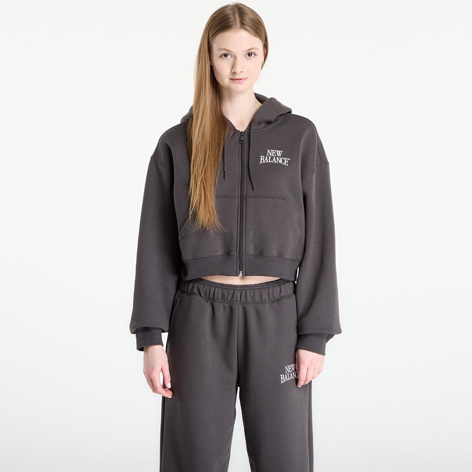 Sweatshirt New Balance Linear Heritage Fleece Full Zip Faded Black M