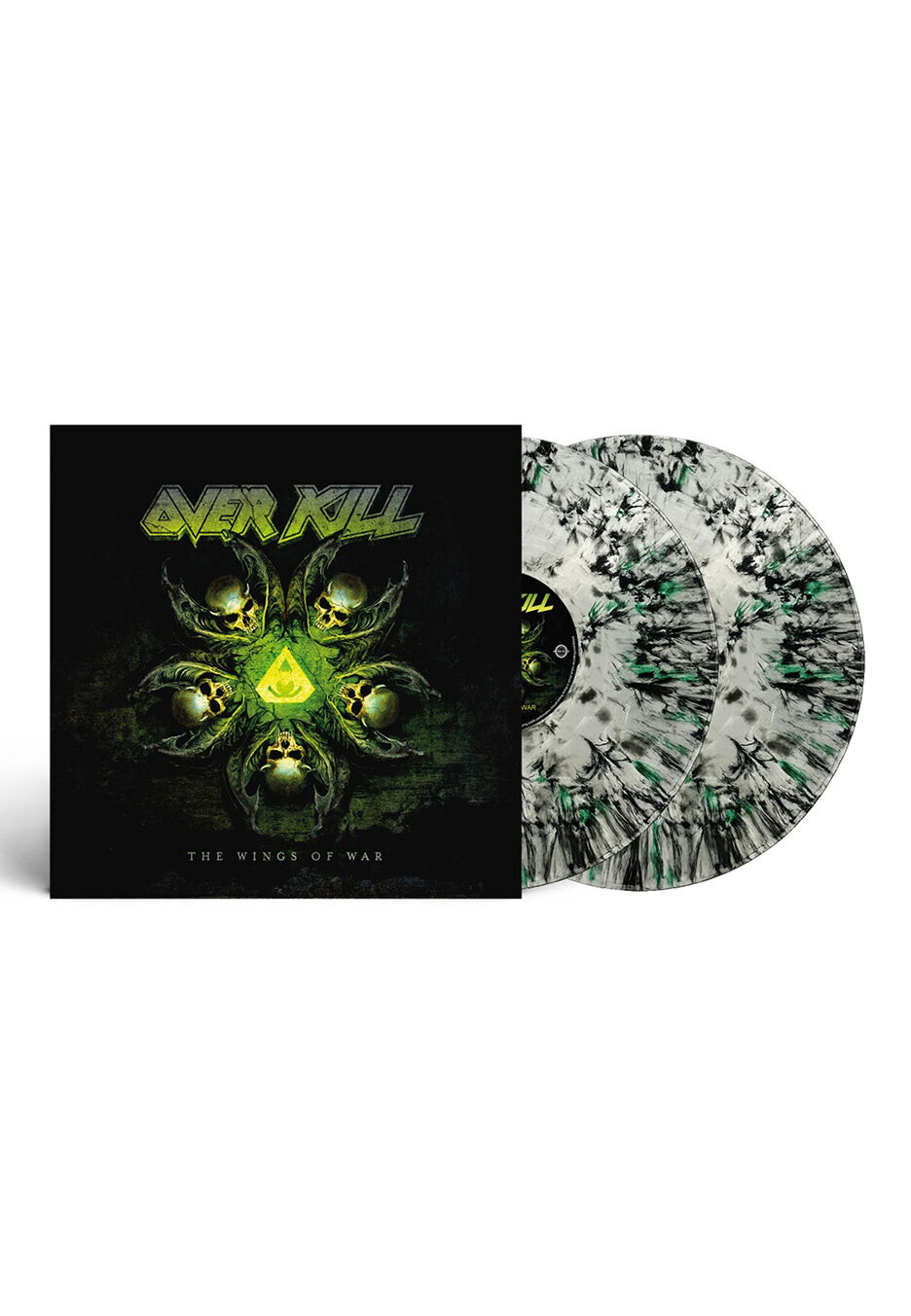 Overkill - The Wings Of War Ltd. Clear w/ Green/Black Crush - Colored 2 Vinyl