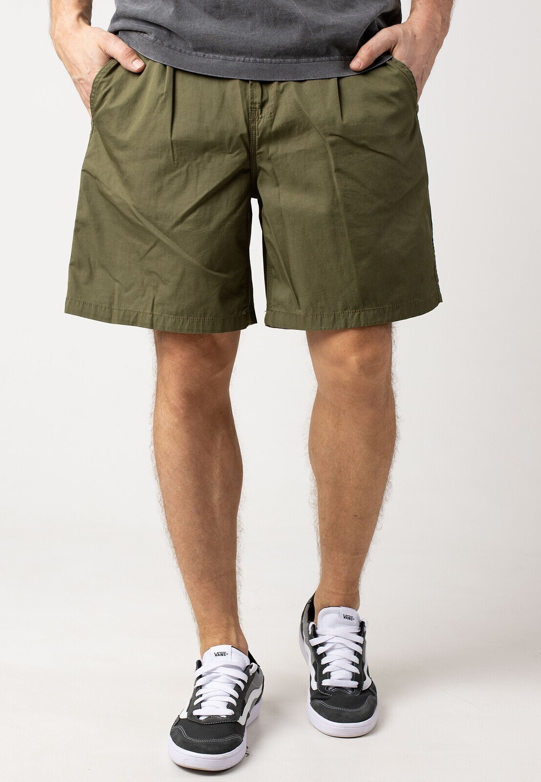 Carhartt WIP - Albert Rinsed Dundee - Shorts - green - W33 - Shell: 100% Cotton, Lining: 65% Polyester, 35% Cotton,Cotton