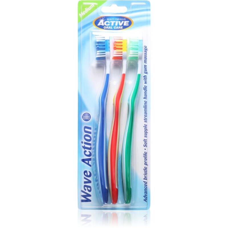 Beauty Formulas Wave Action toothbrushes 3 pc