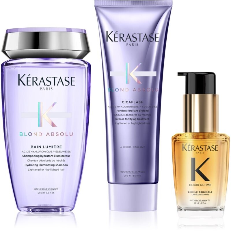 Kérastase Blond Absolu + Elixir Ultime economy pack for blonde hair