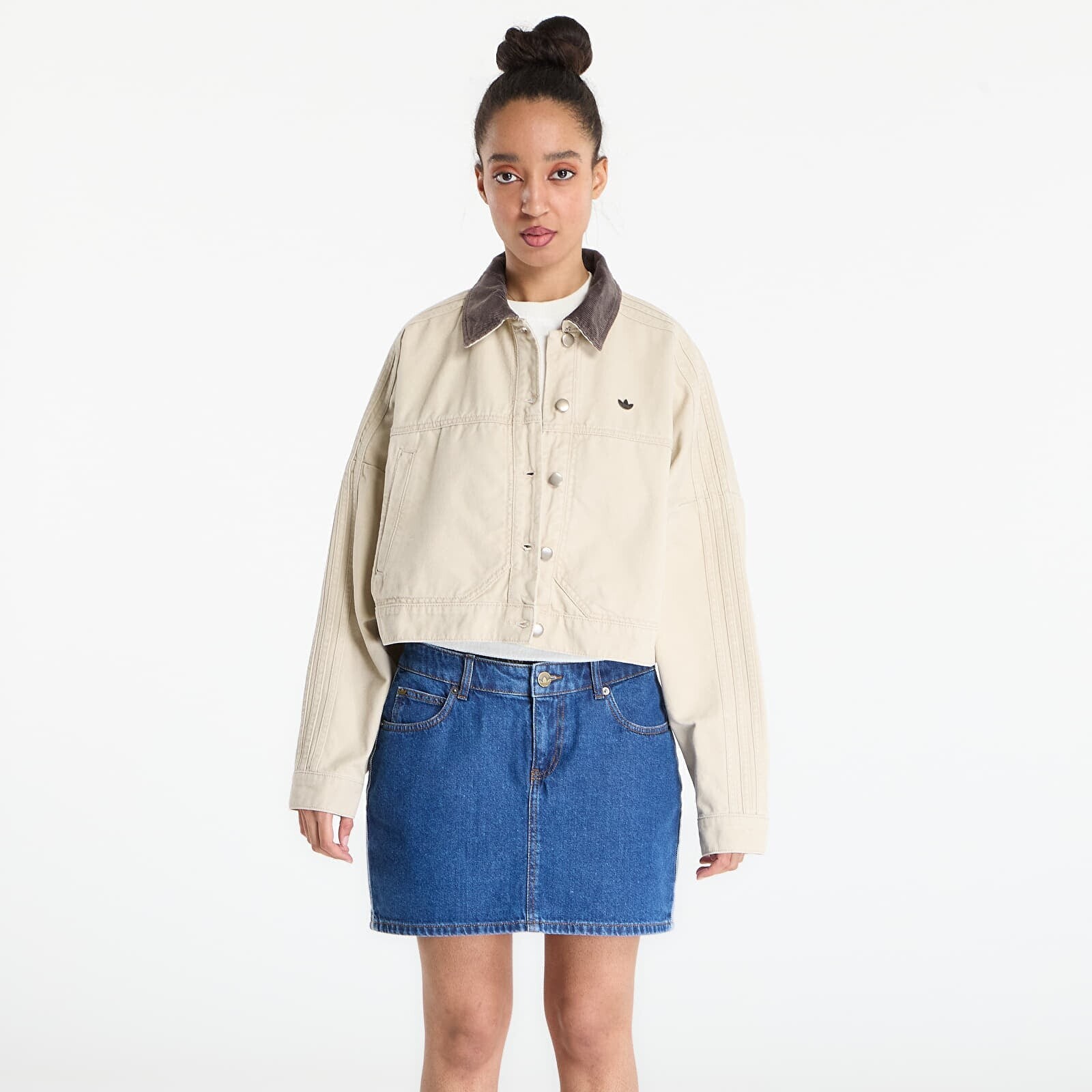 Jacket adidas P Ess Canvas Tracktop Jacket Stone Khaki XL