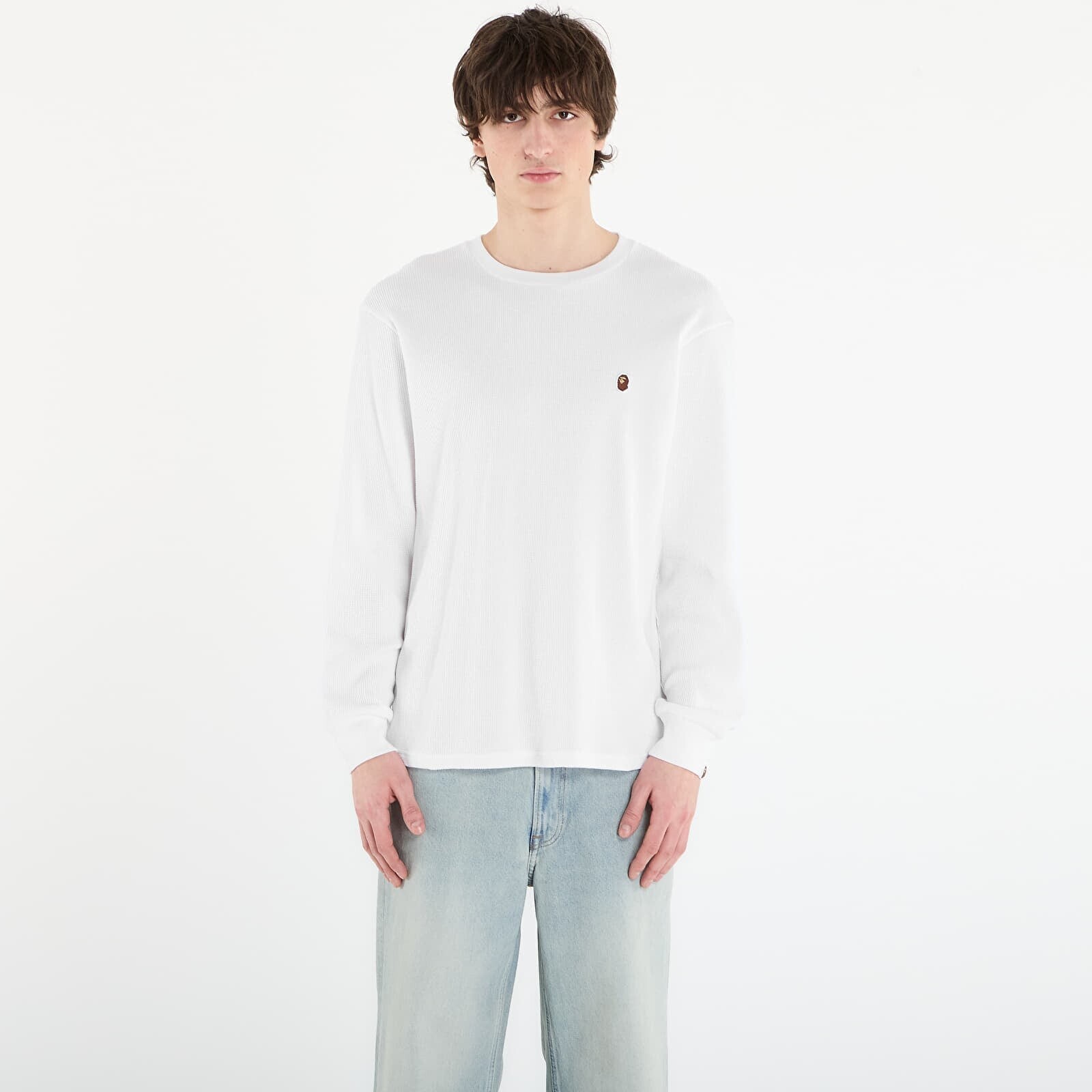 T-shirt A BATHING APE Ape Head One Point Thermal Lt M Underwear White XXL