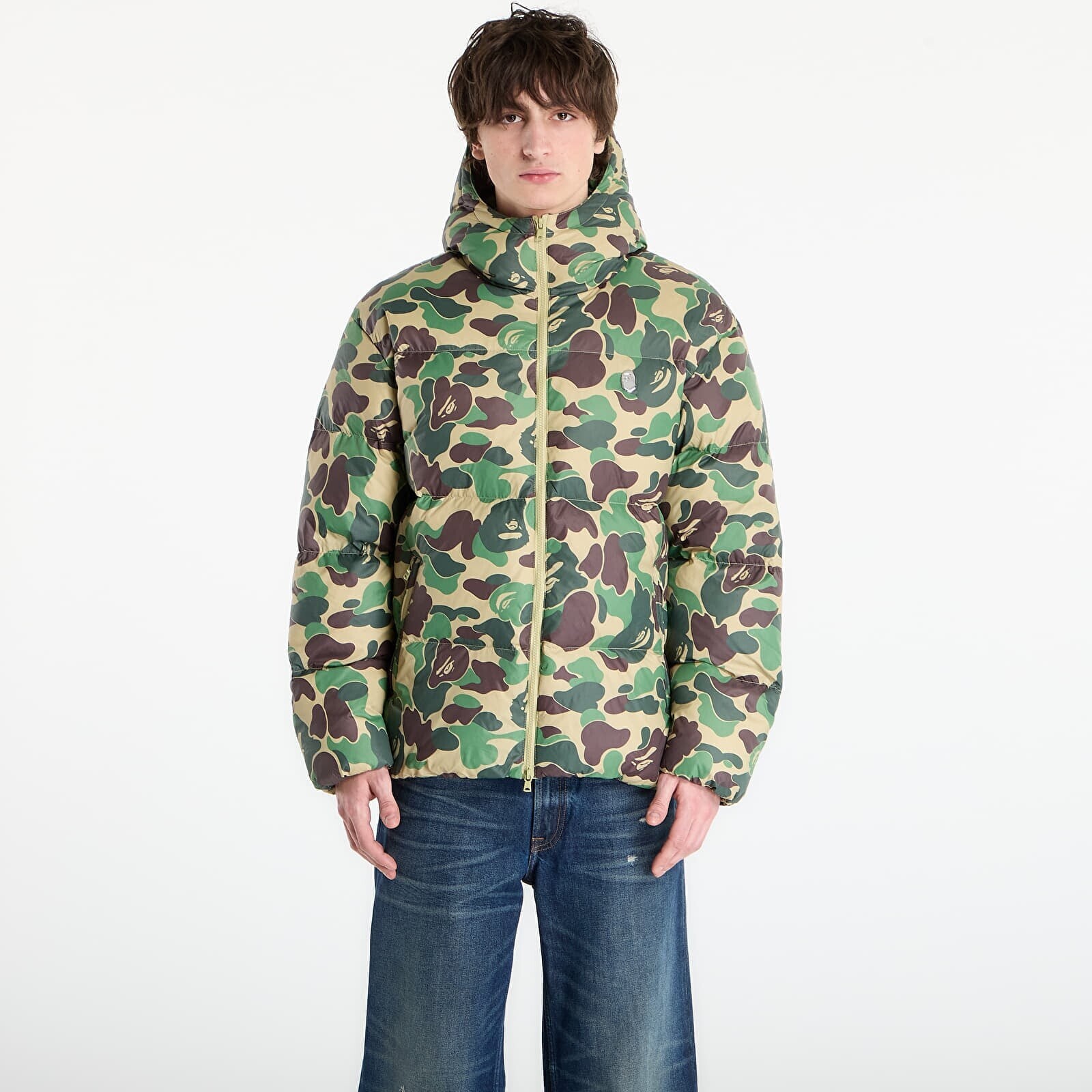Jacket A BATHING APE Abc Camo Down Jacket M Green L