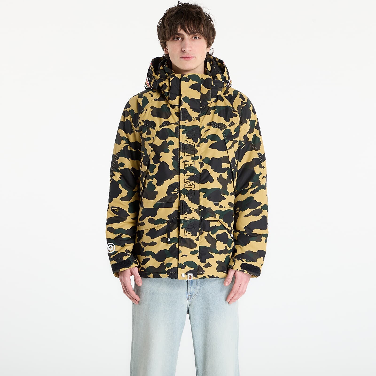 Jacket A BATHING APE 1St Camo Shark Snowboard Jacket M Yellow M