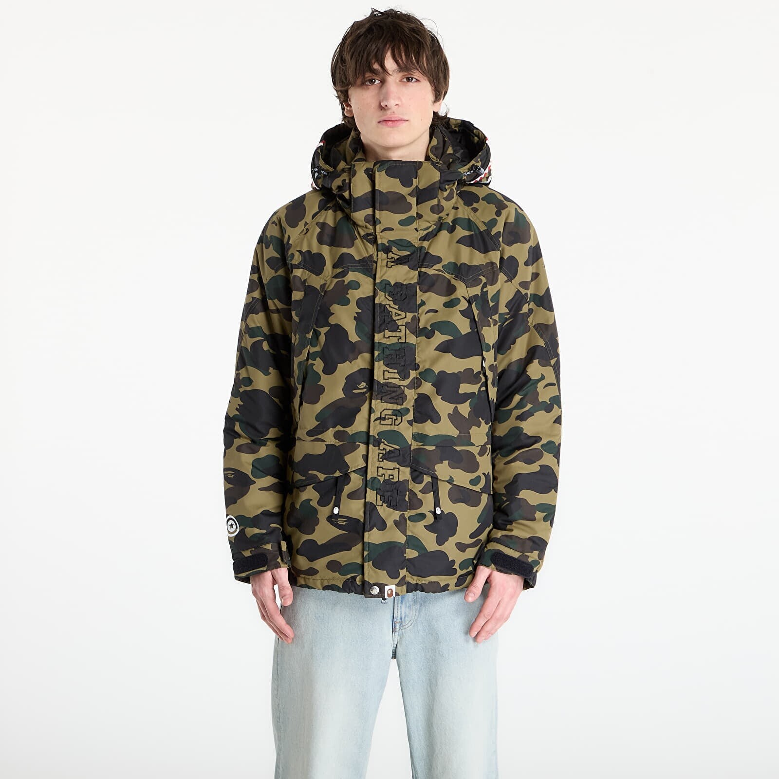 Jacket A BATHING APE 1St Camo Shark Snowboard Jacket M Green L