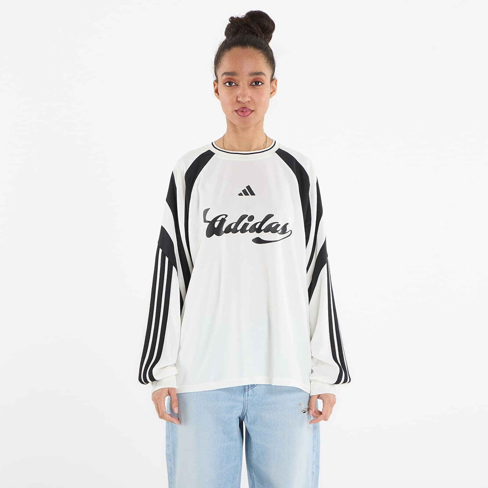 T-shirt adidas W Her Ls Off White/ Black L