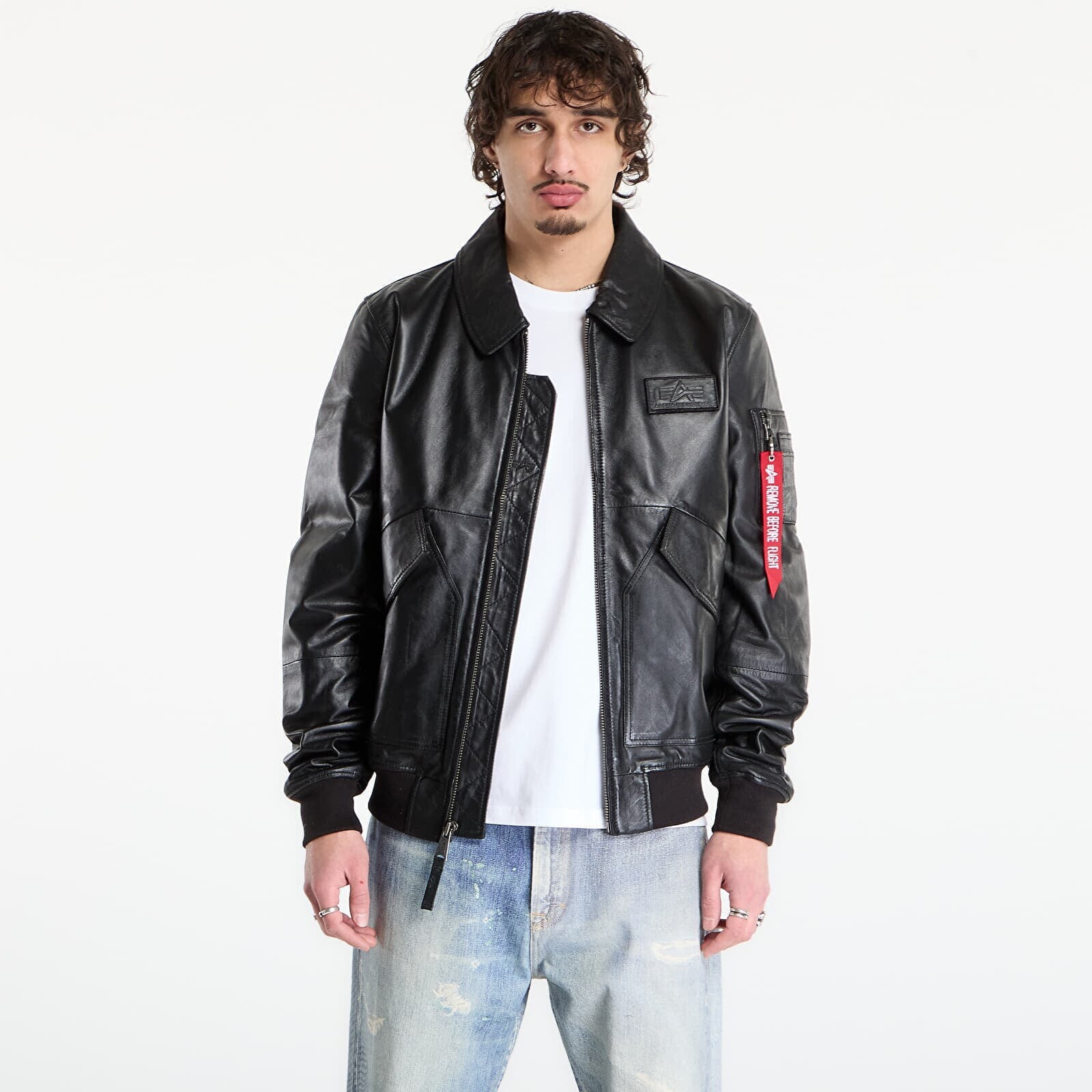 Jacket Alpha Industries CWU-45/P Leather Black XL