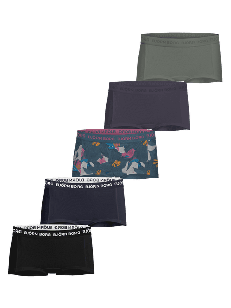 Björn Borg Cotton Stretch Boxer Shorts 5-pack Black, 122-128