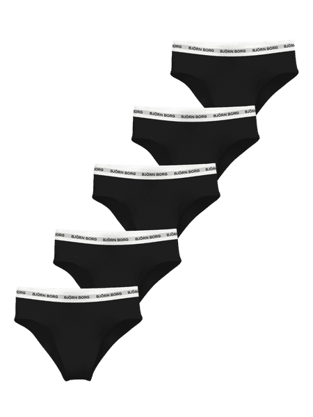 Björn Borg Logo Highwaist Briefs 5-pack Black, L