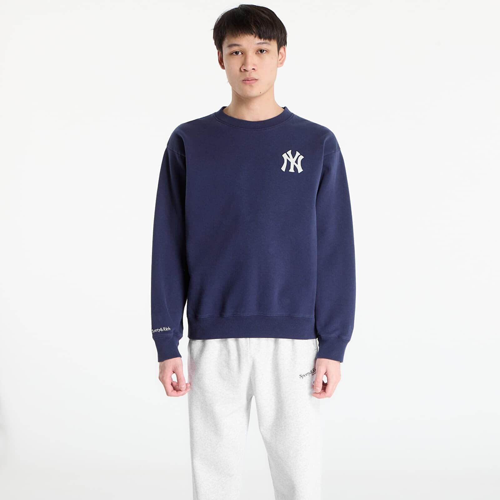 Sweatshirt Sporty & Rich Heritage Yankees Serif Crewneck UNISEX Dark Navy L