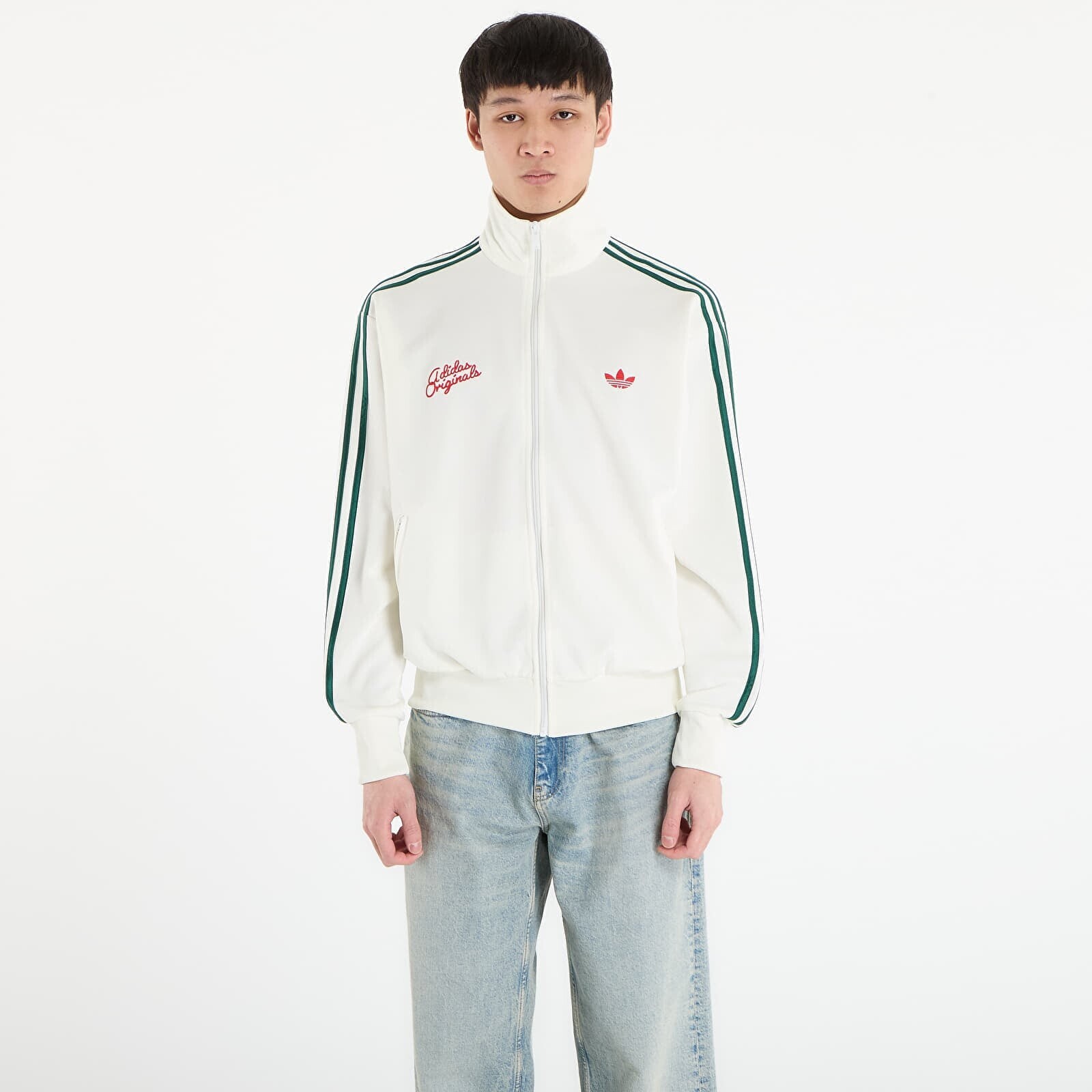 Sweatshirt adidas Tt Off White/ Collegiate Green XL
