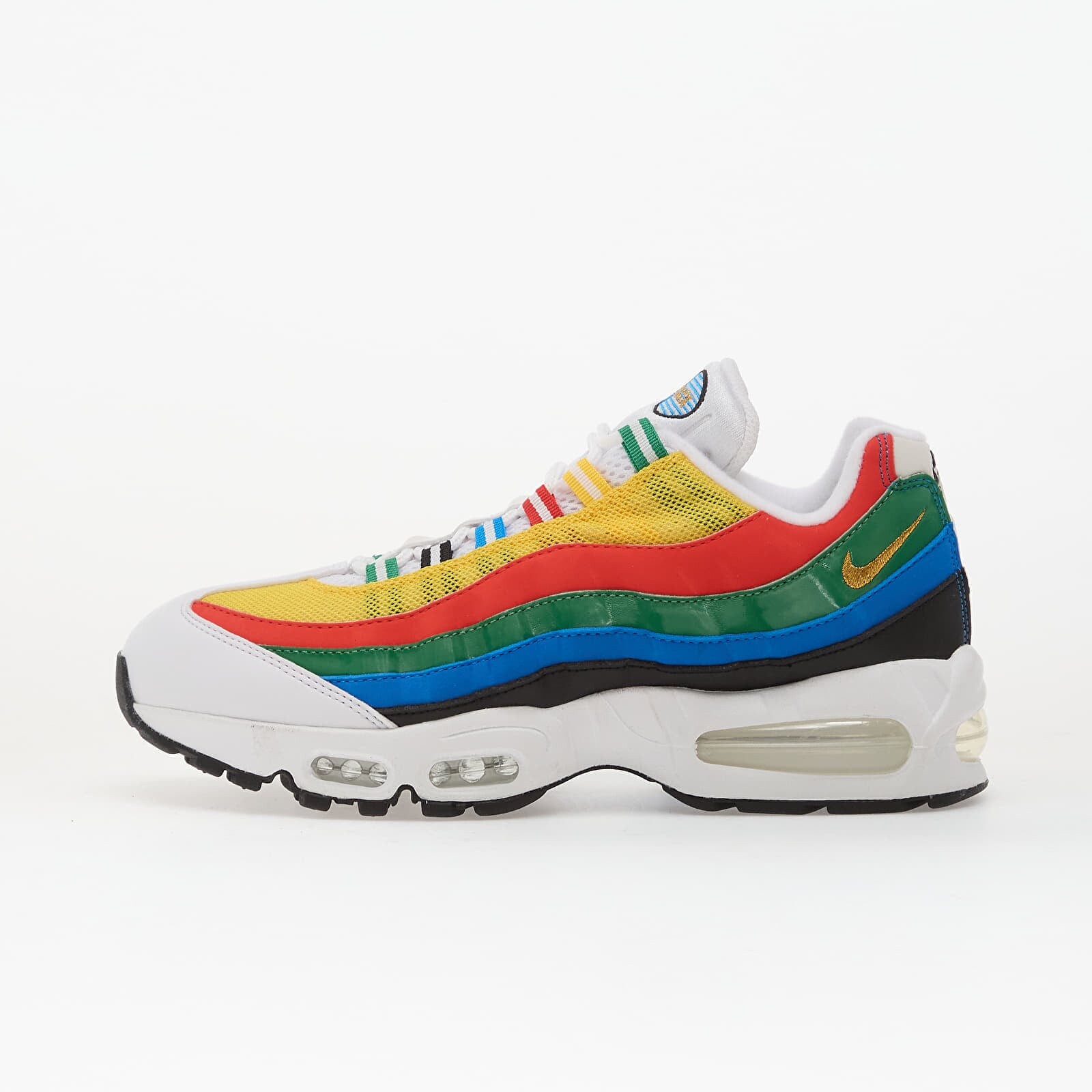 Sneakers Nike Air Max 95 Big Bubble Prm White/ Metallic Gold-Chile Red-Photo Blue UK 9