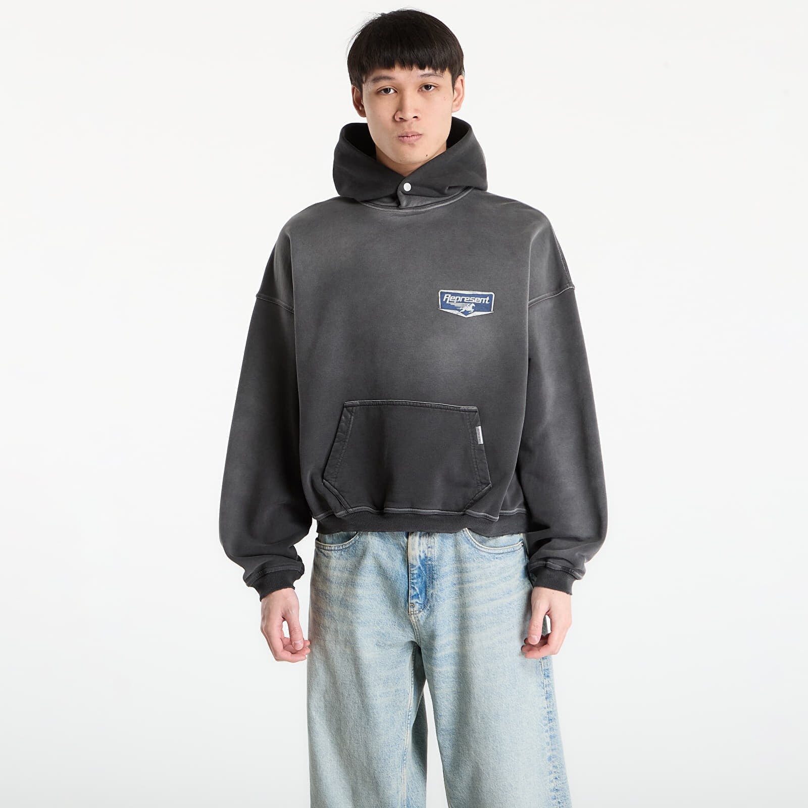 Sweatshirt REPRESENT Nothing Faster Hoodie UNISEX Stained Black L