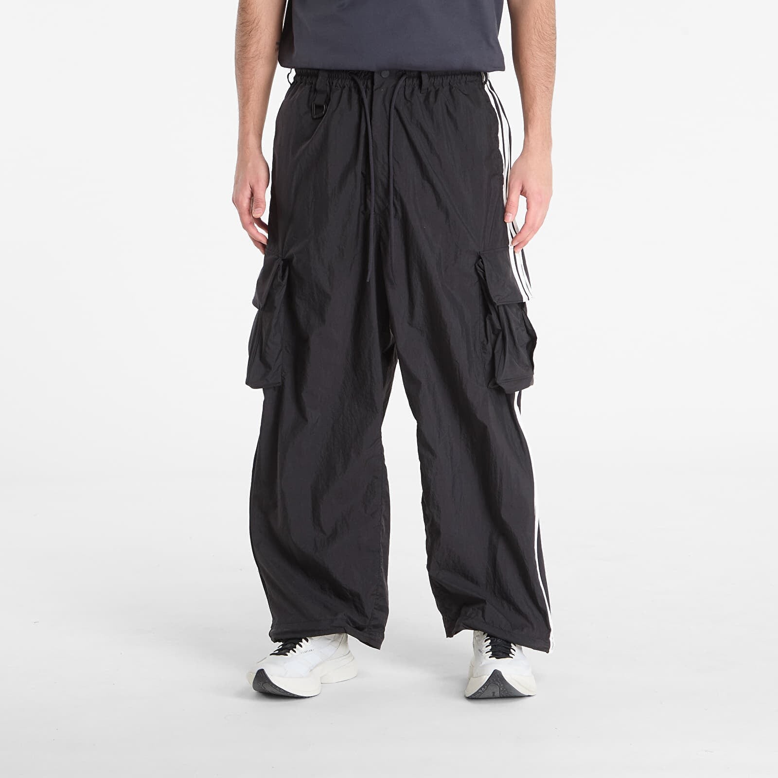 Pants Y-3 Nylon Wired 3 Stripes Cargo Tracksuit Bottoms Black L