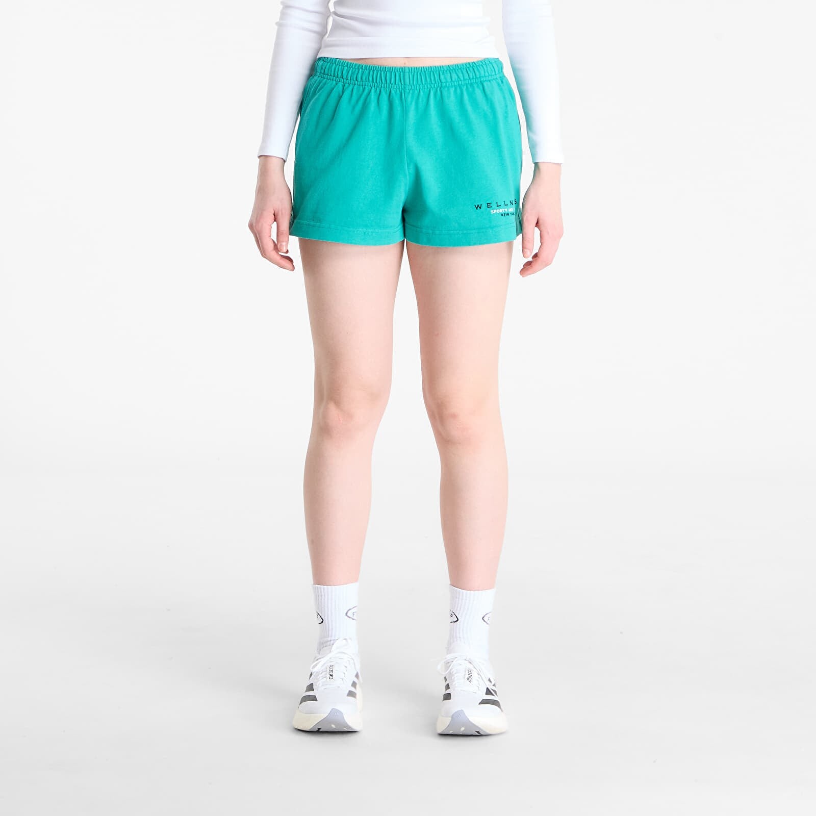 Sporty & Rich Spellout Embroidered Disco Short Spring Green S