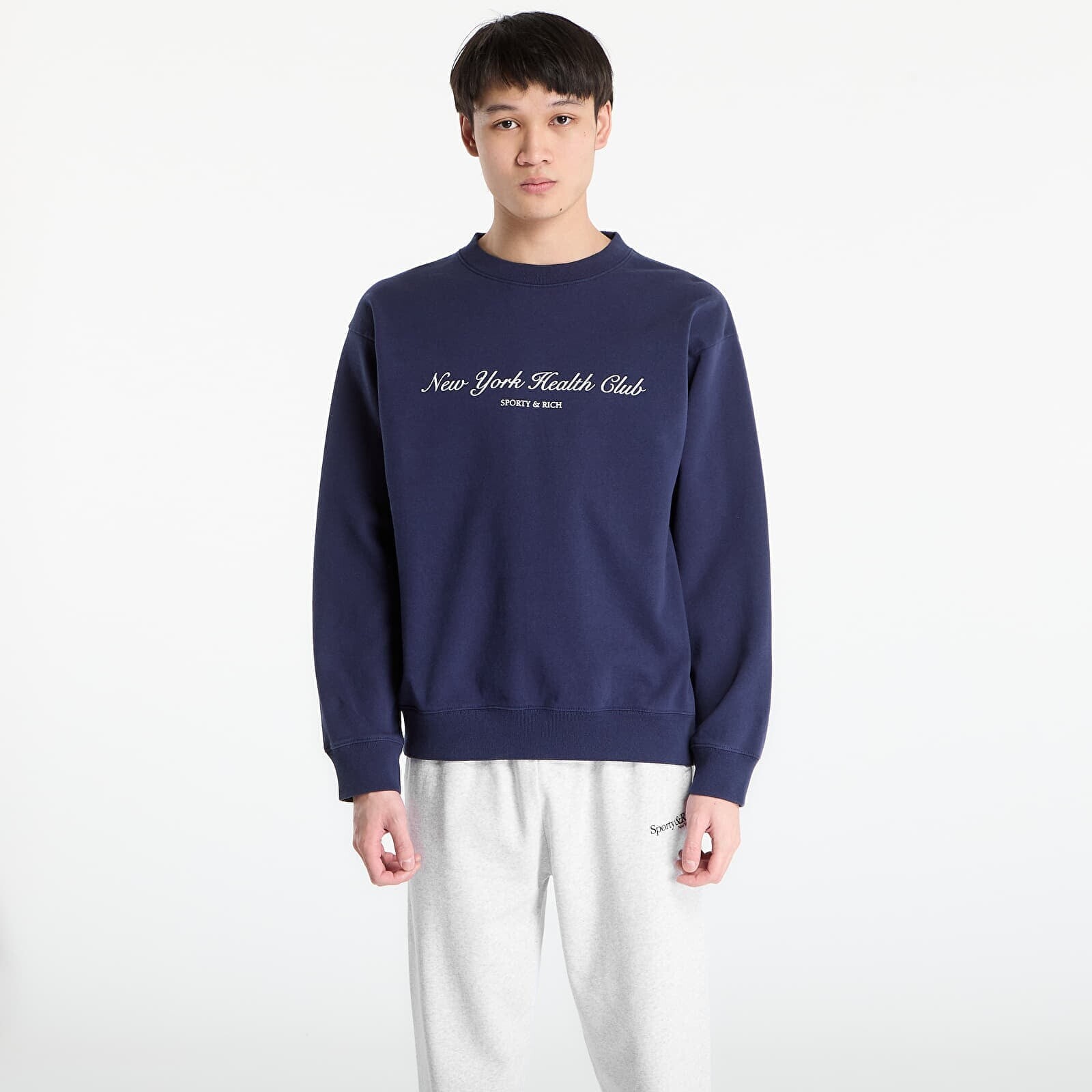 Sweatshirt Sporty & Rich NY Health Club Crewneck UNISEX Dark Navy S