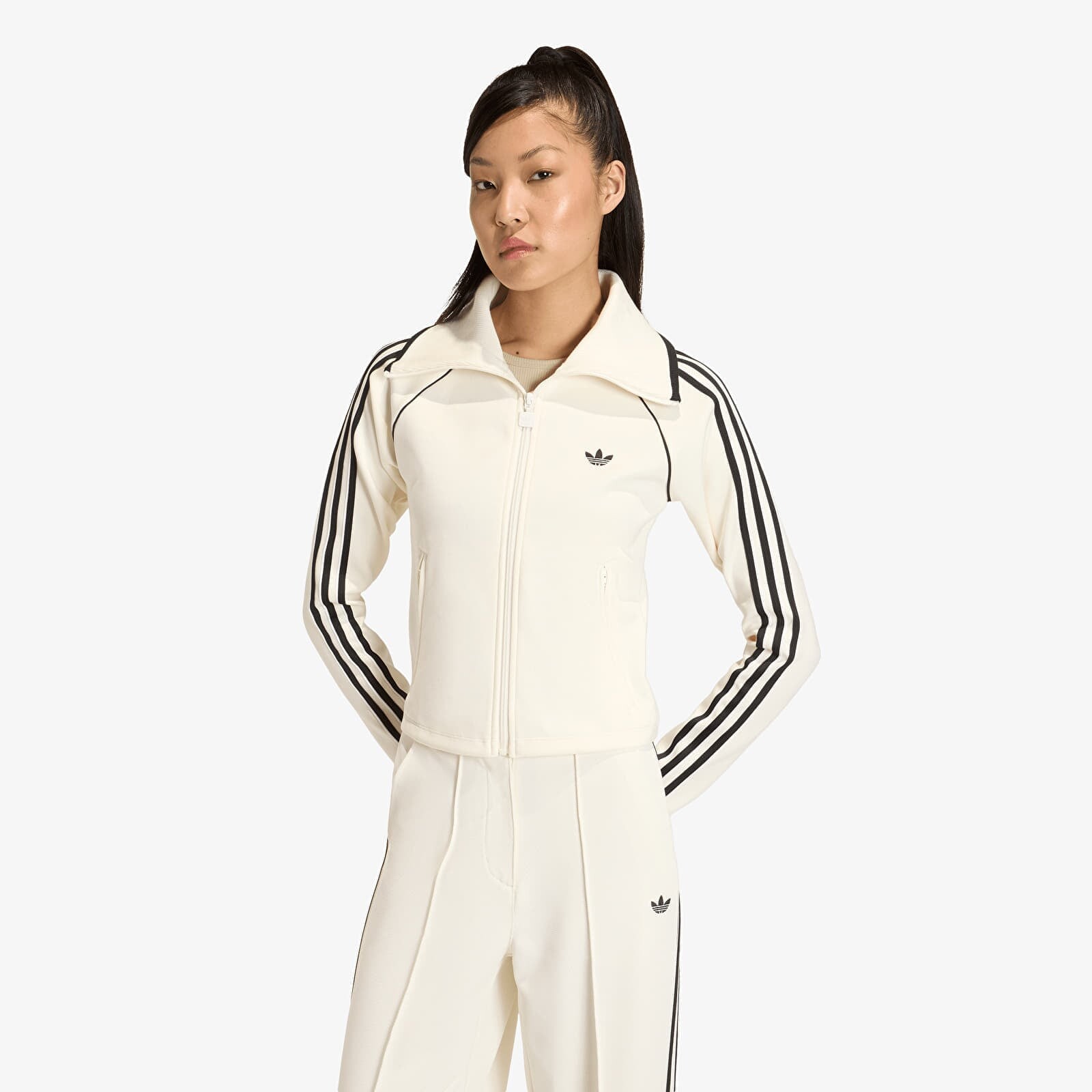 Sweatshirt adidas Slim Tt Off White L