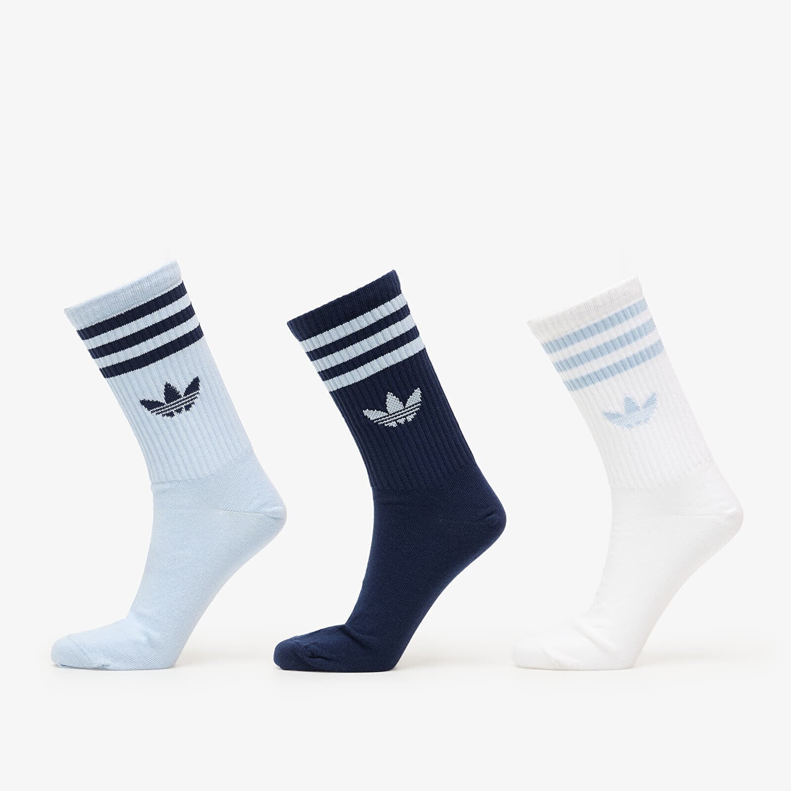 adidas 3S Crew Socks 3-Pack Wonder Blue/ Night Indigo/ White L