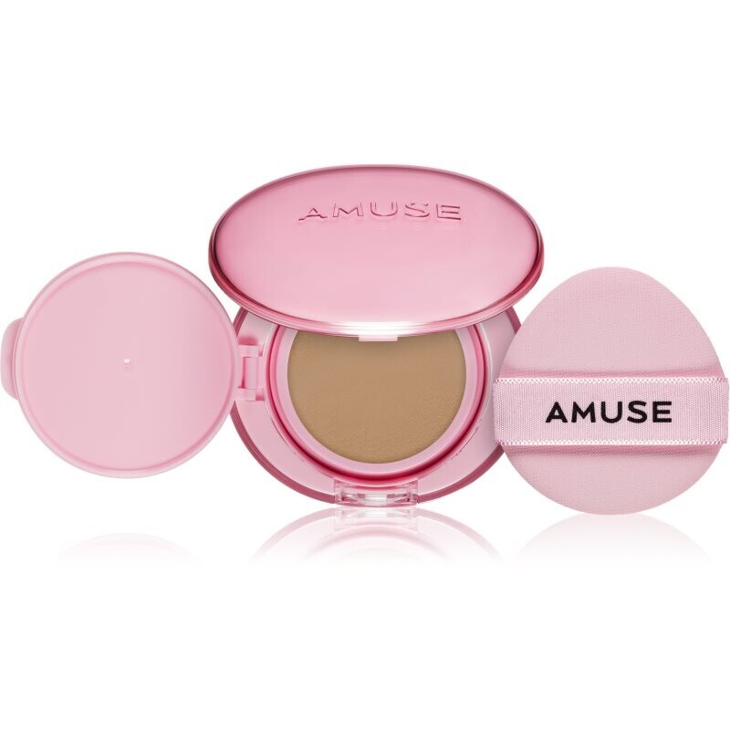 AMUSE Dew Power Vegan Cushion long-lasting cushion foundation to brighten and smooth the skin shade 04 Tan 15 g