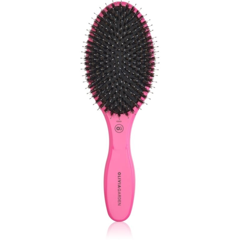 Olivia Garden Expert Care Oval Boar&Nylon Hot Pink hairbrush 1 pc
