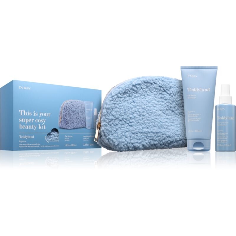 PUPA Milano Teddyland Kit gift set for women Hazelnut Milk and Blue Chamomille 1 pc