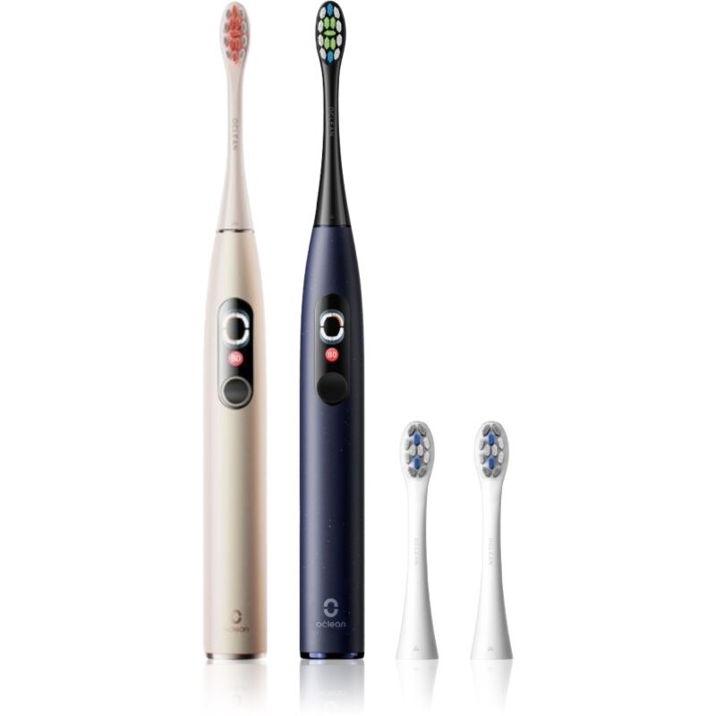 Oclean X Pro Digital Duo Set sonic electric toothbrush Gold&Blue 2 pc