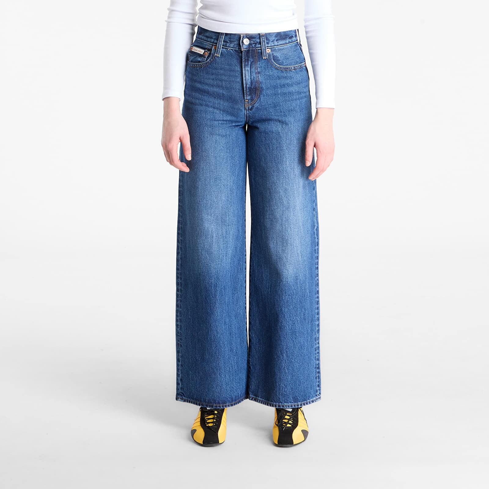 Pants Calvin Klein Jeans The Wide Leg Jeans Blue XS/27