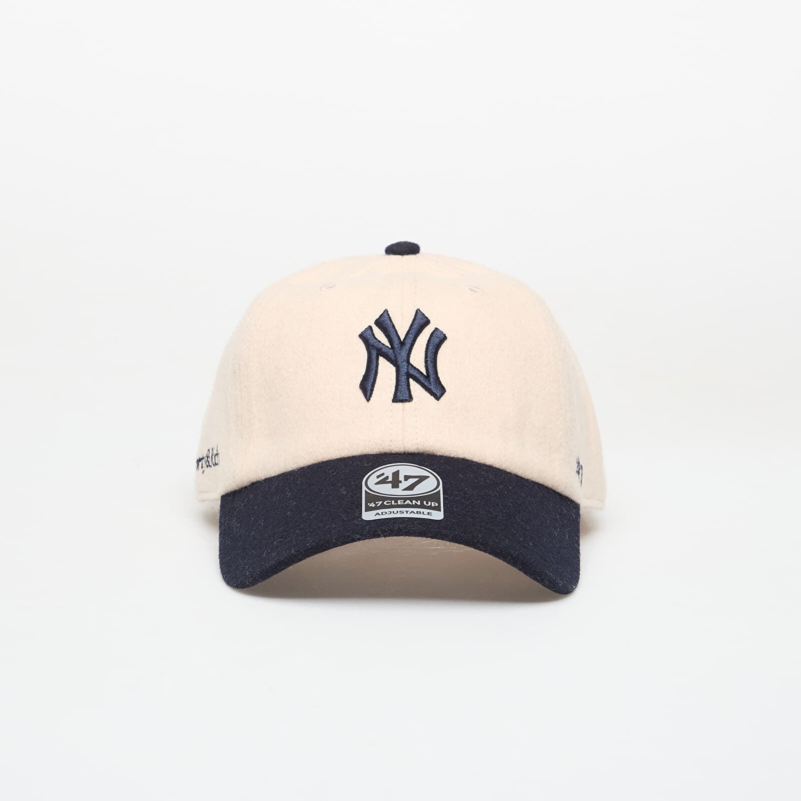 Sporty & Rich Yankees Serif Wool Hat Ecru/ Dark Navy Universal