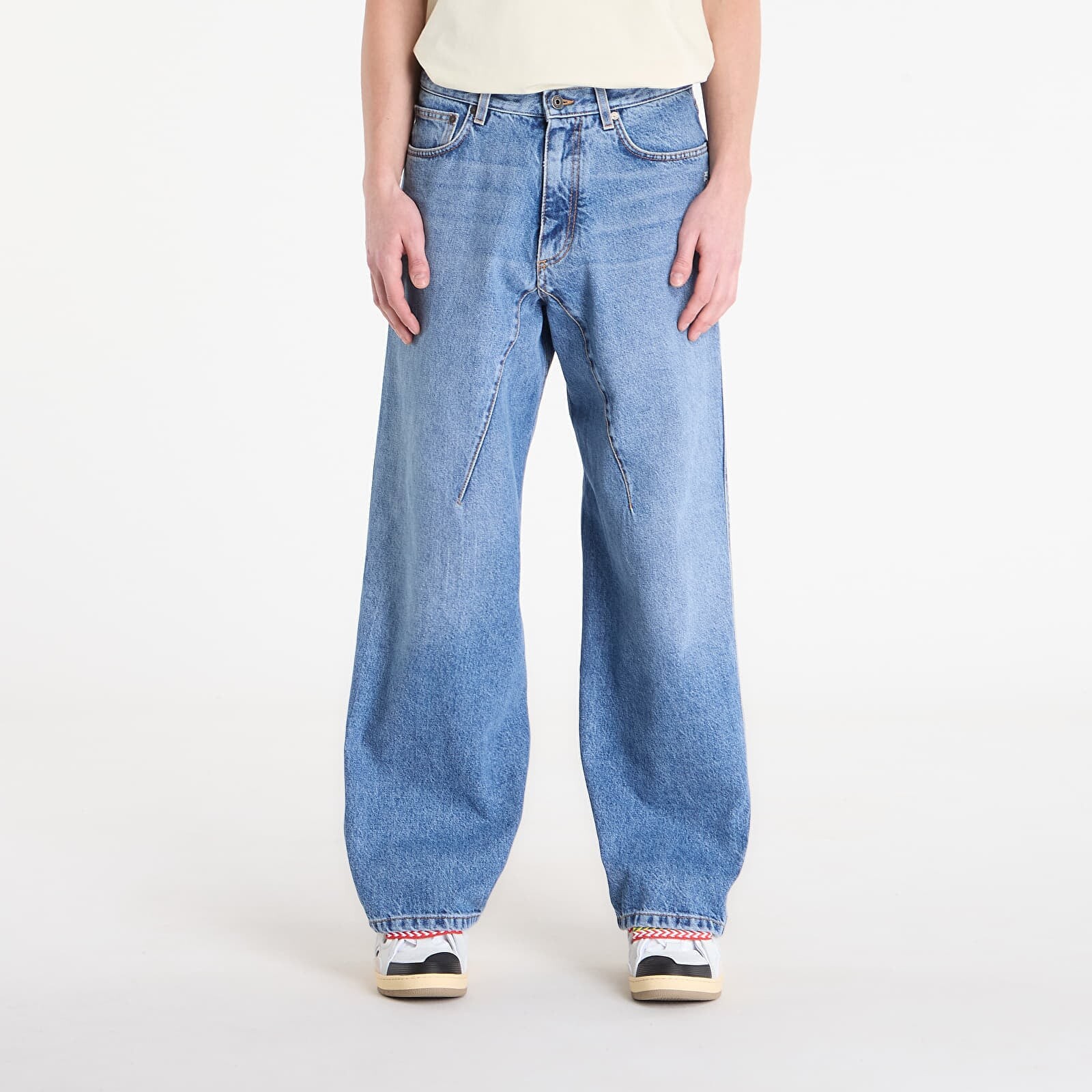 Pants Off-White Half Arrow Twisted Flare Jeans Light Medium Blue 33
