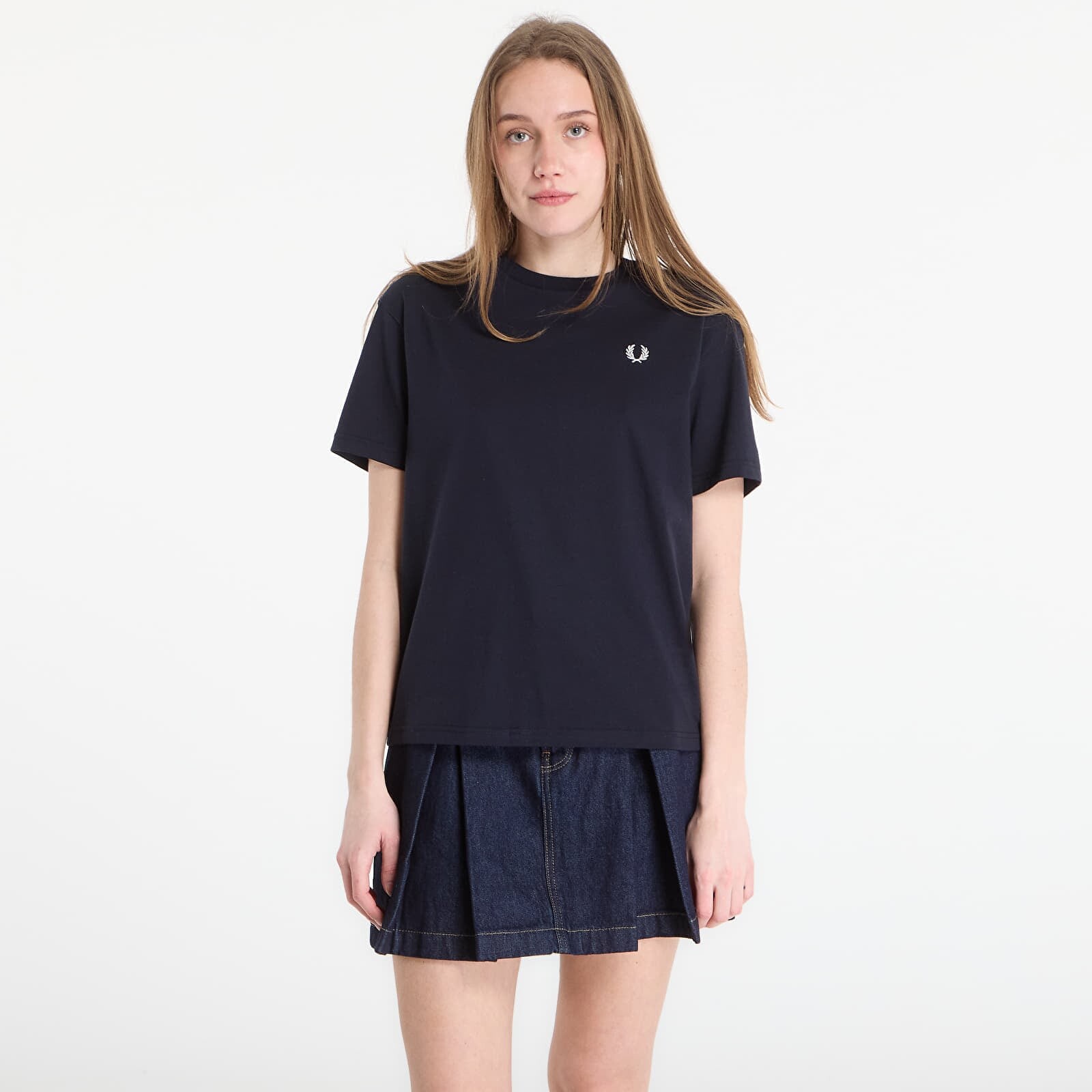 T-shirt FRED PERRY Crew Neck T-Shirt Navy 38