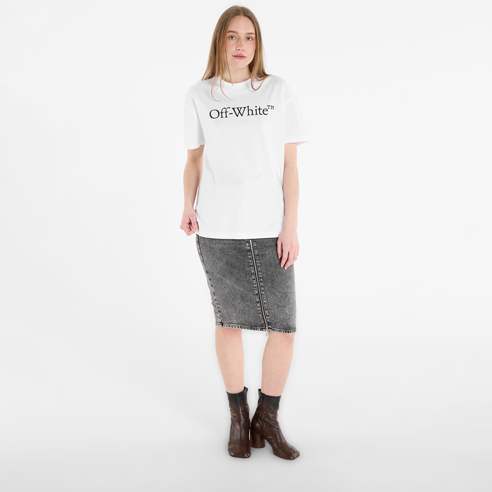 T-shirt Off-White Big Logo Bookish Regular Tee White XS