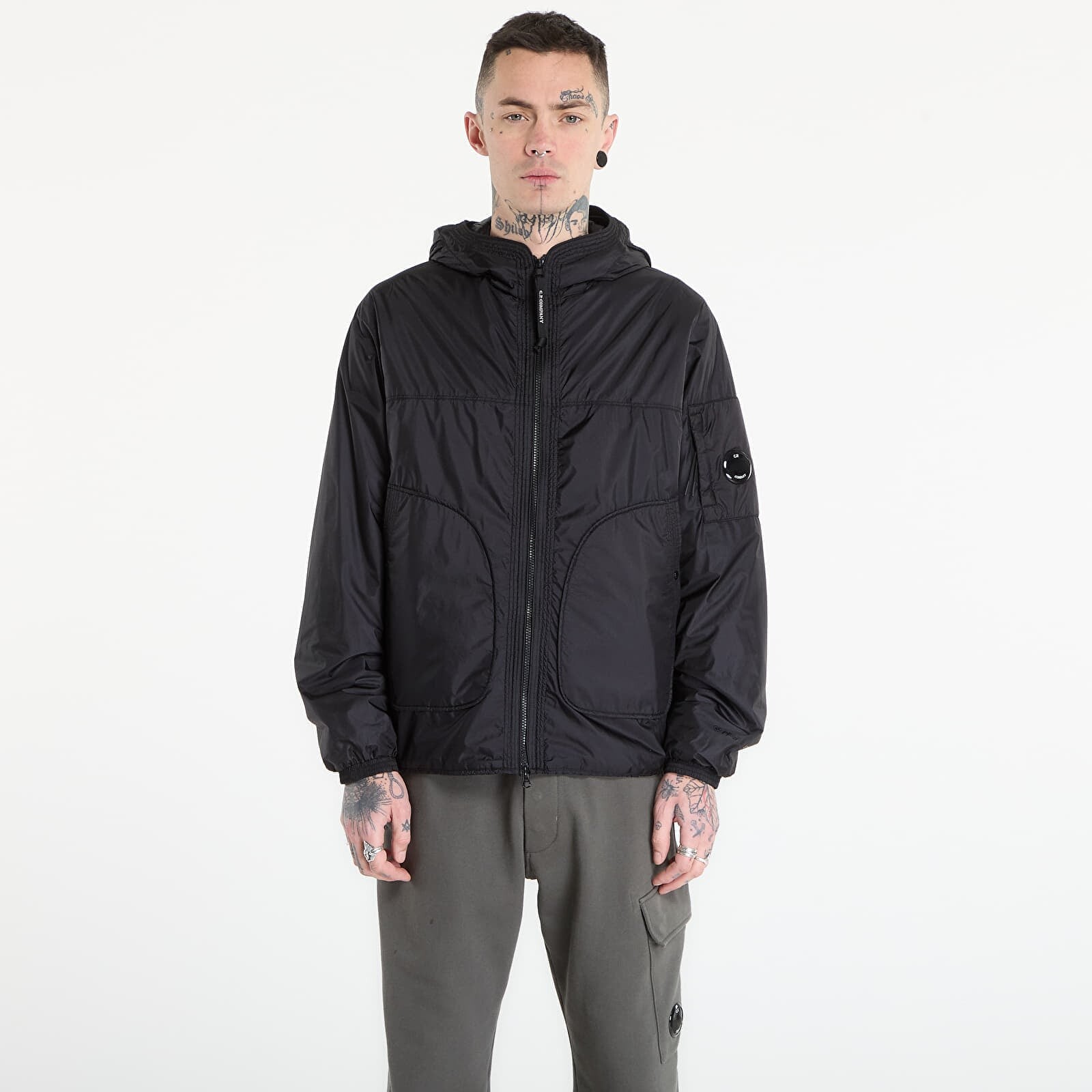 Jacket C.P. Company Nada Shield Packable Primaloft® Evolve Hooded Lens Jacket Black XXL