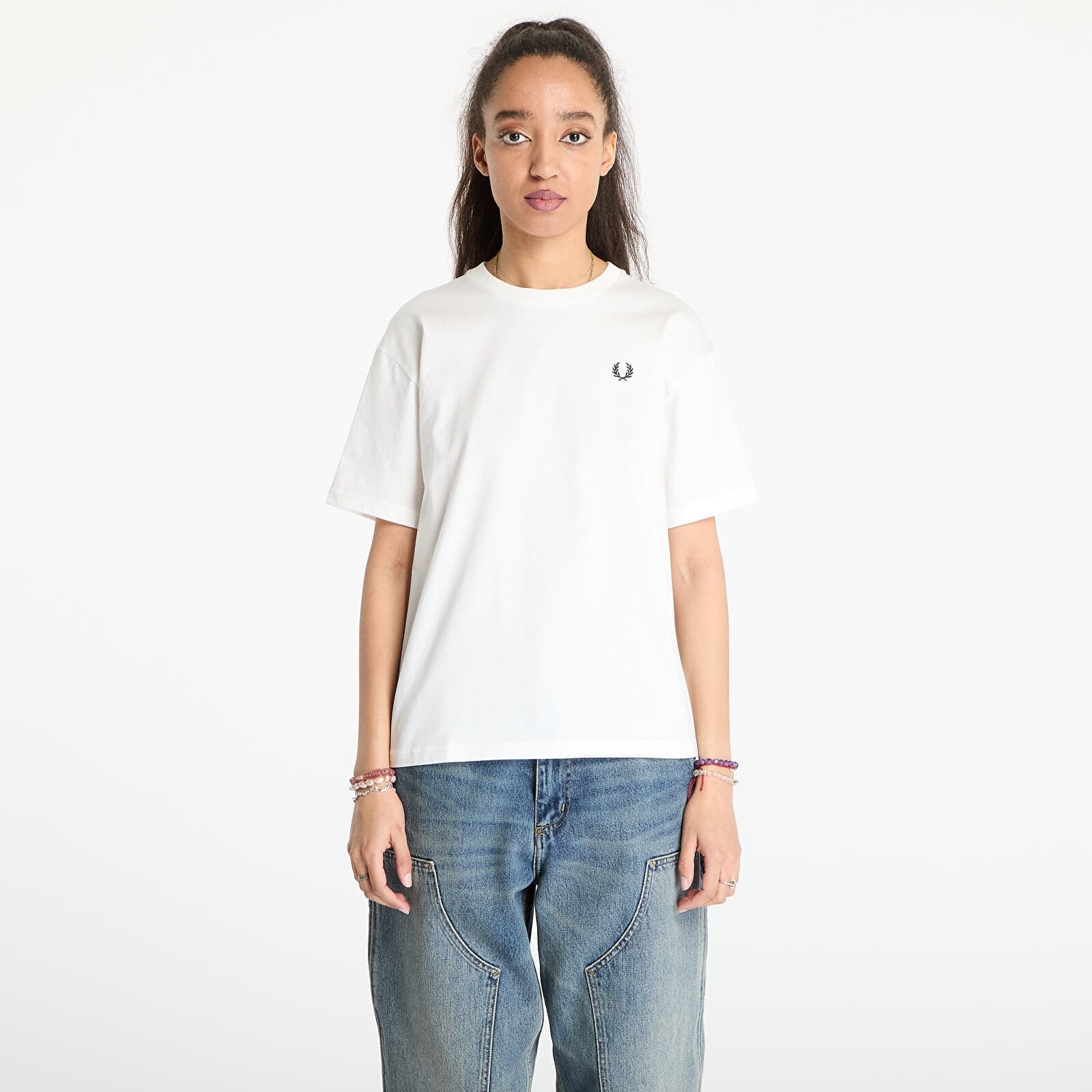 T-shirt FRED PERRY Crew Neck T-Shirt Snow White 36