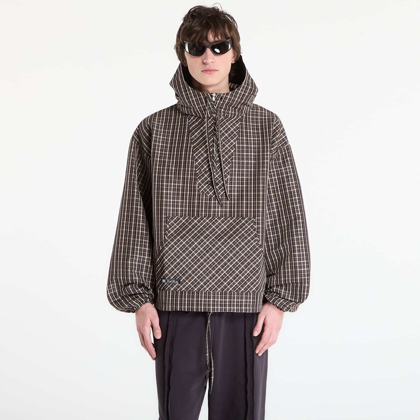 Jacket Umbro by SlamJam Checked Masked Anorak Beige/ Dark Brown L