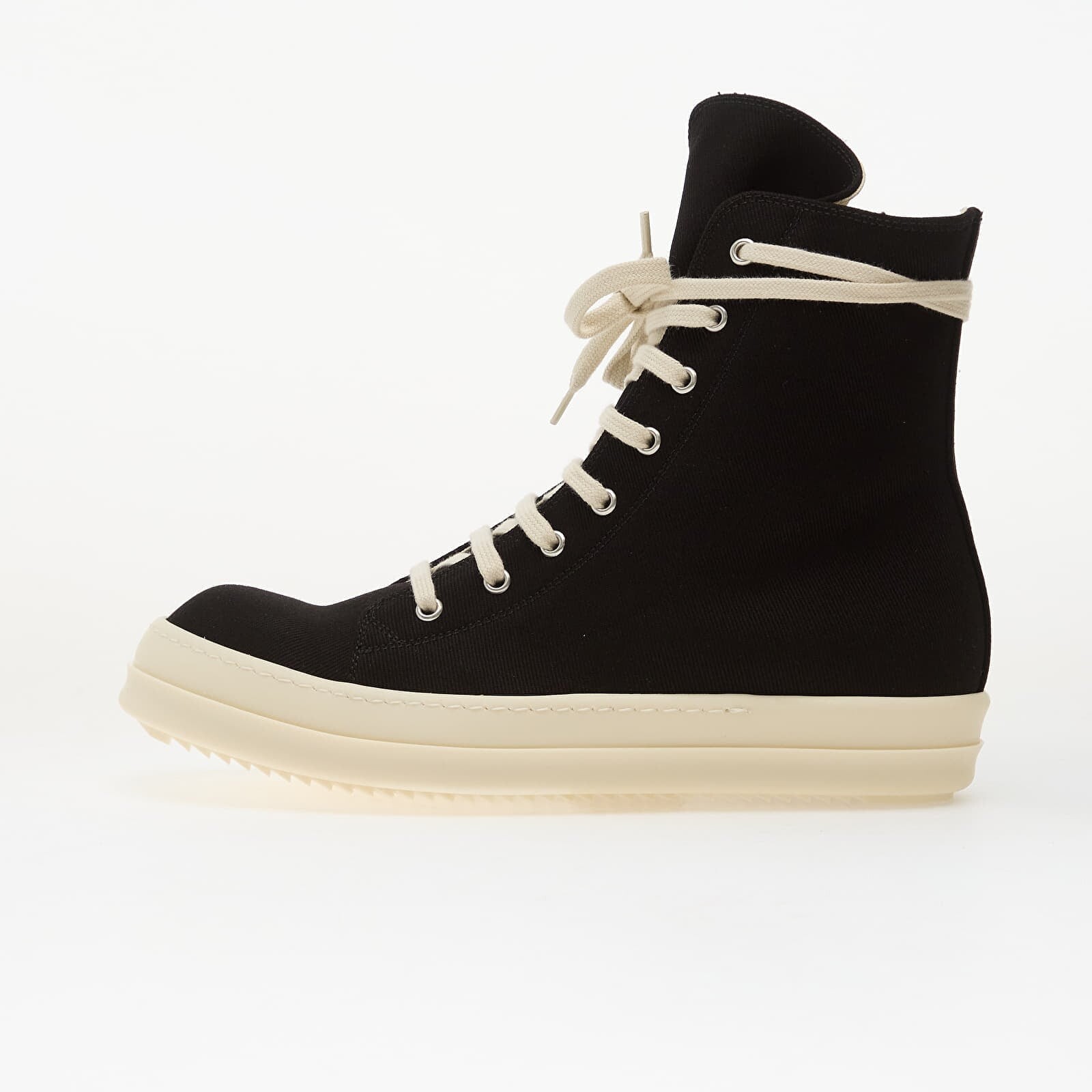 Sneakers Rick Owens DRKSHDW Denim Shoes - Vegan Sneaks Black/ Milk UK 10