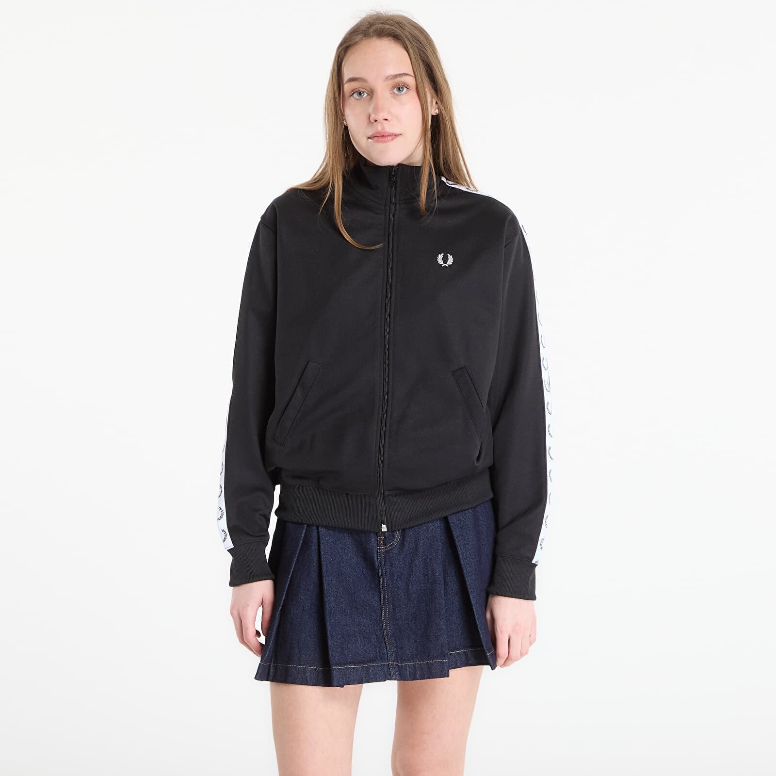 Sweatshirt FRED PERRY Taped Track Jacket Black 40