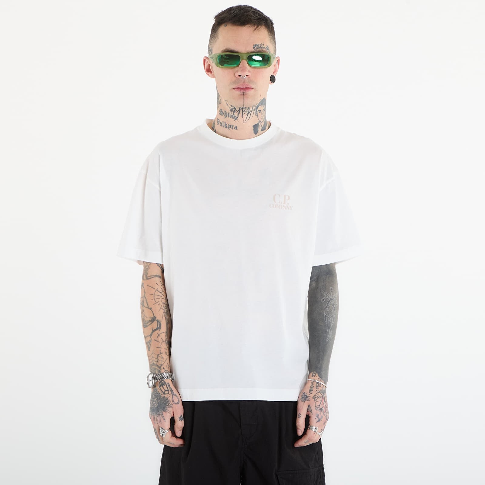 T-shirt C.P. Company 30/1 Jersey Short Sleeve Logo T-Shir Off White L