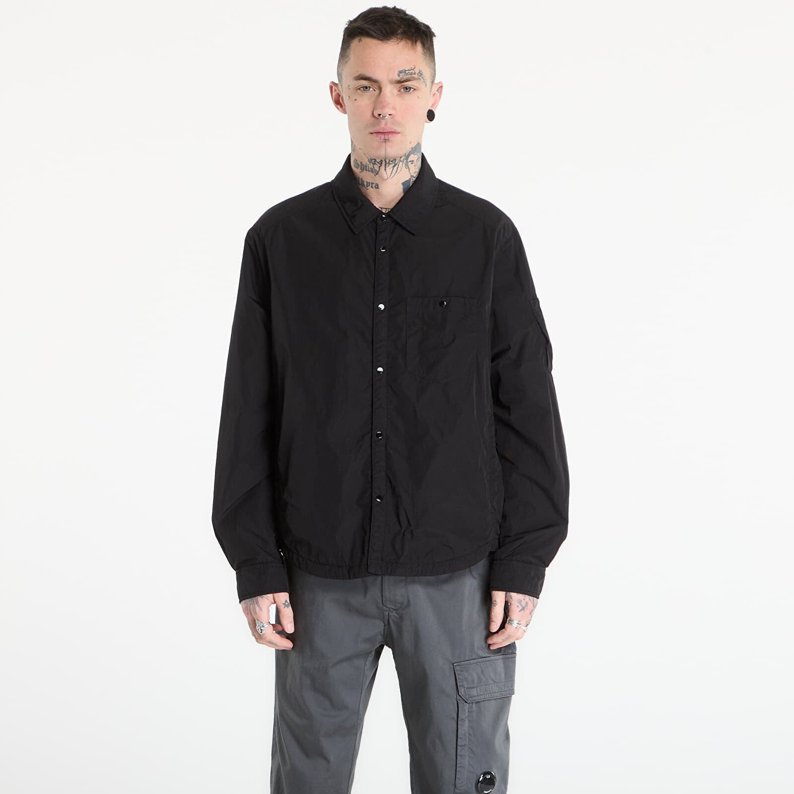 Shirt C.P. Company Chrome-R Padded Lens Overshirt Black S
