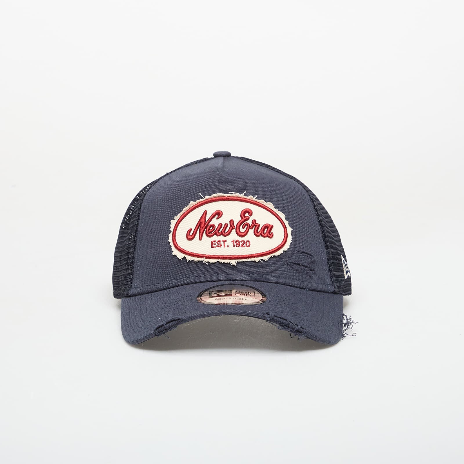 New Era 9FORTY Af Trucker Oval Canvas Distress Navy Universal