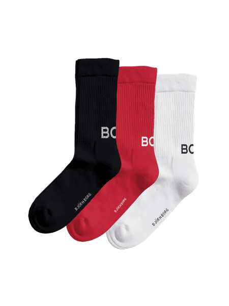Björn Borg Classic Polyamide Crew Socks 3-pack Black, 36-40