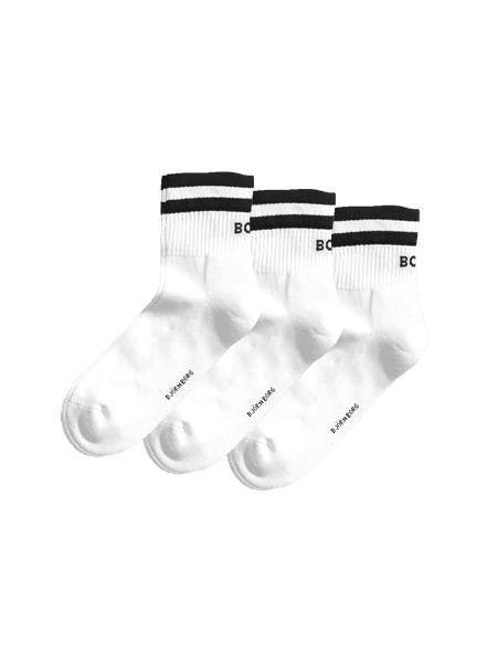 Björn Borg Classic Mid Ankle Socks 3-pack White, 36-40