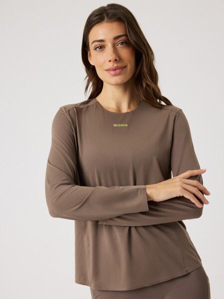 Björn Borg Borg Running Feather Long Sleeve T-shirt Brown, L